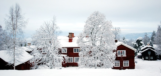 Vinter Huvudbyggnaden